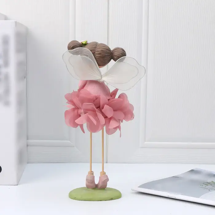 1pc Muppet fleur fée petite fille elfe ange ornement poupée, Anime dessin animé tissu décorations, p