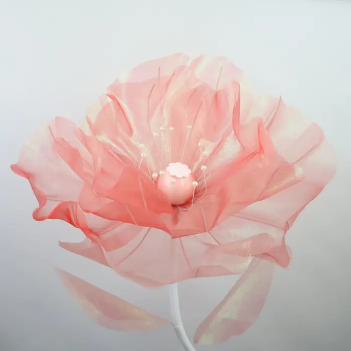 Fleur artificielle en gaze 3D de 50 cm