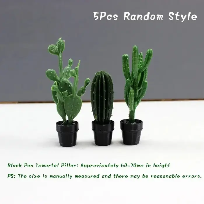 Simulation de plante en pot pour maison de poupée 1:12