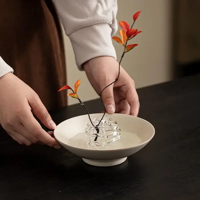 Vase à fleurs en verre Zen