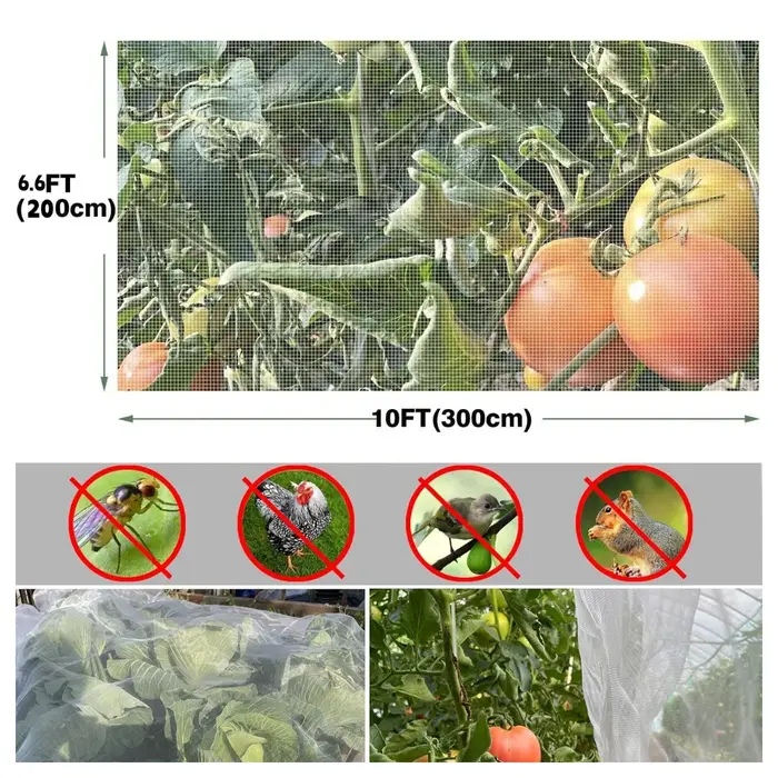 Filet de jardin ultra fin 6x10 pieds, protection contre les ravageurs des plantes, filet anti-oiseau