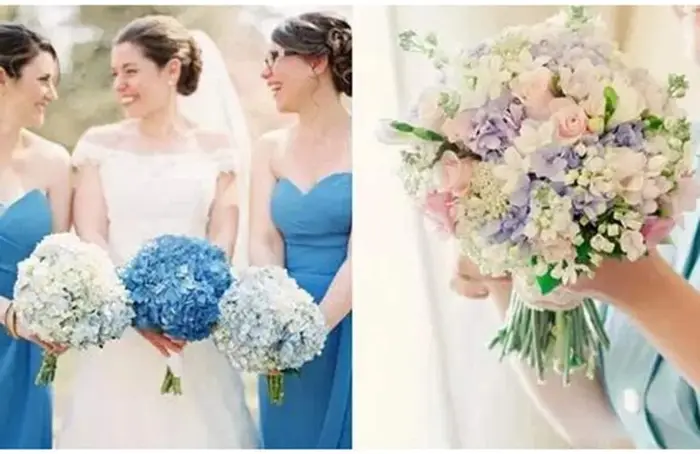 Fleurs artificielles d'hortensia en soie avec 5 grandes têtes