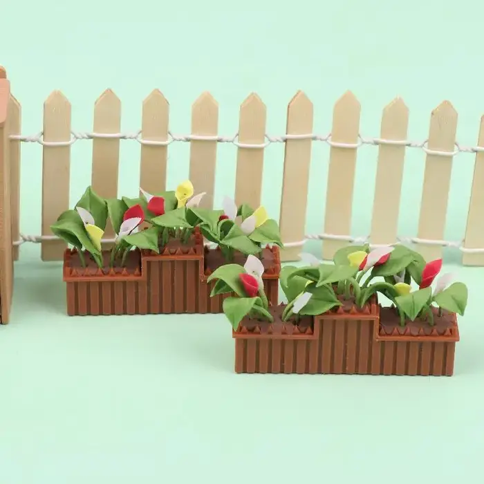 Plante en pot miniature Calla Lily 1:12