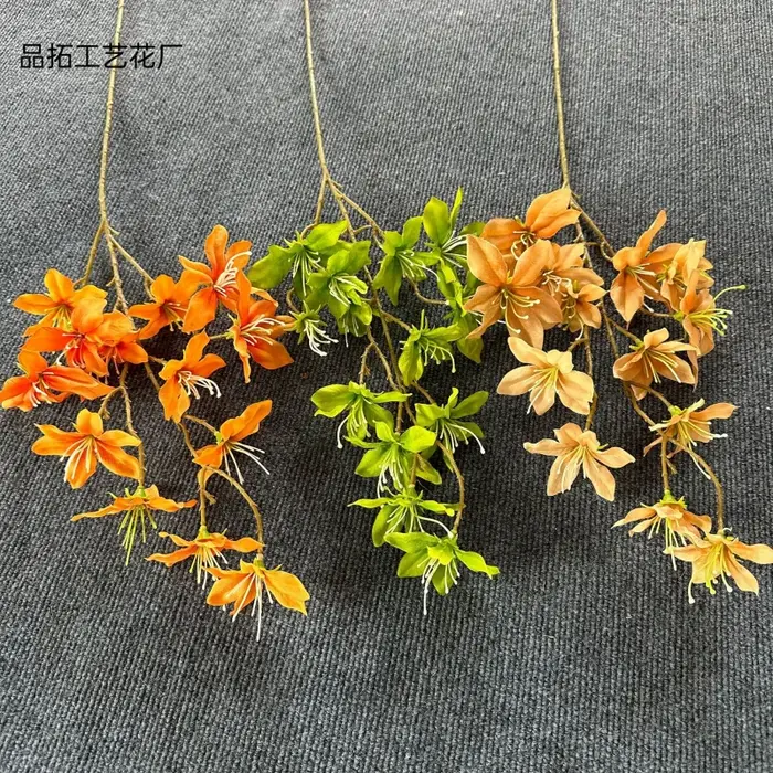 10pcs Fleur de Magnolia Artificielle Avec Tige Longue 13 Têtes Yulan Blossom Arbre Branche