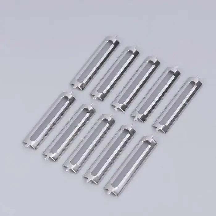 Lot de 10 lames de pelage doubles, en acier inoxydable, multi-usages pour les asperges, outils de cu