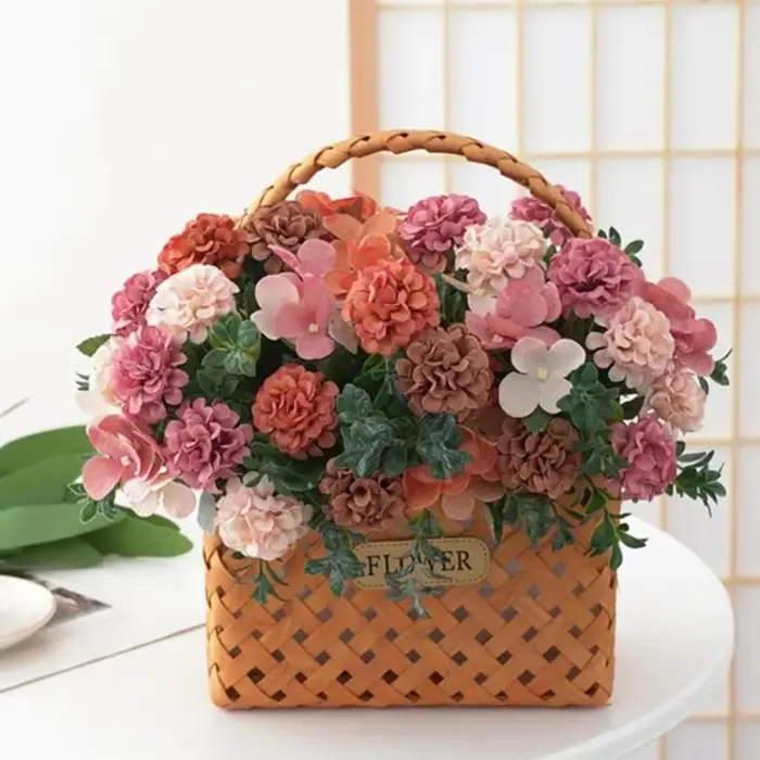 Fleurs artificielles Hortensia Bouquet De Mariée Accessoires Liquidation Festival Guirlande Clipping Vase Pour La Maison Décoration De Mariage