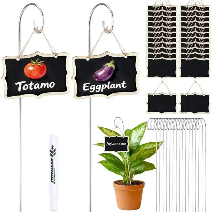 BSEVB-étiquettes pour plantes réutilisables, lot de 25 étiquettes avec stylo marqueur, marqueurs de 