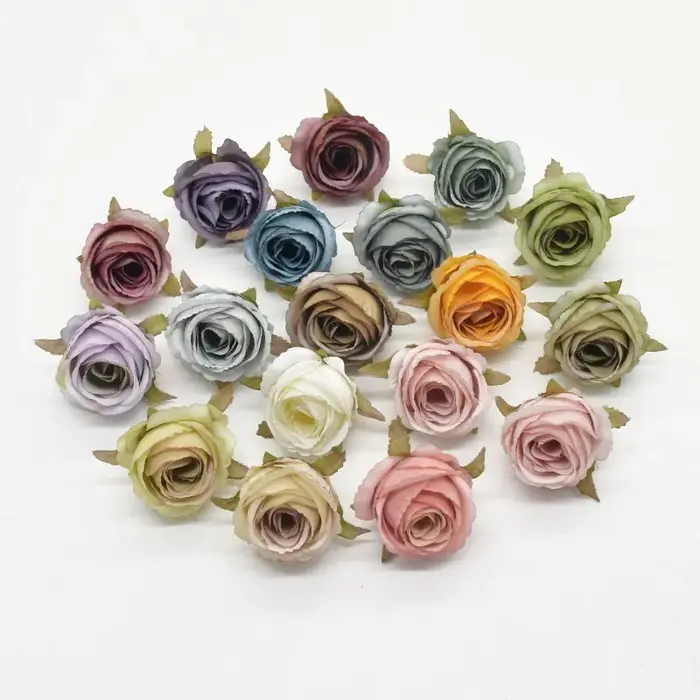 Roses artificielles en soie