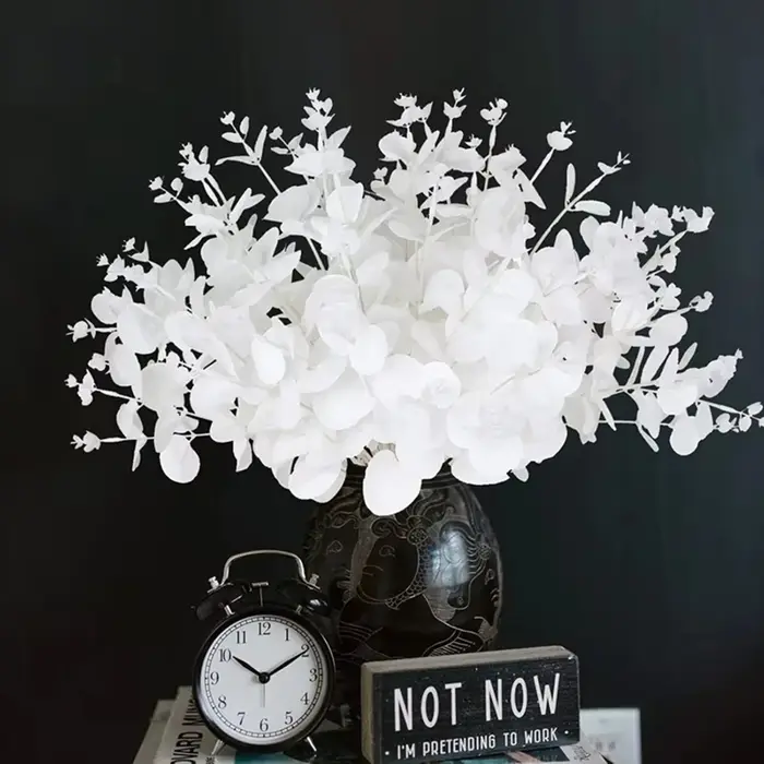 Feuilles d'argent plantes artificielles Halloween couronne de mariage Bouquets de mariée maison chambre jardin cour Table extérieure bricolage boîte-cadeau décor
