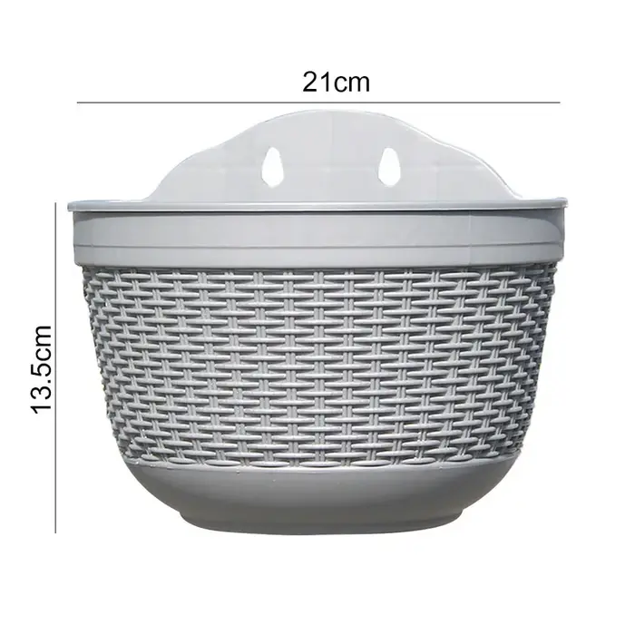 Jardinière de fleurs créative tissée en Imitation rotin, Pot de jardin, Pot de fleurs suspendu au mu
