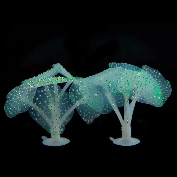 Simulation d'anémone lumineuse, plante artificielle, décor d'aquarium en plastique, herbe sous-marin