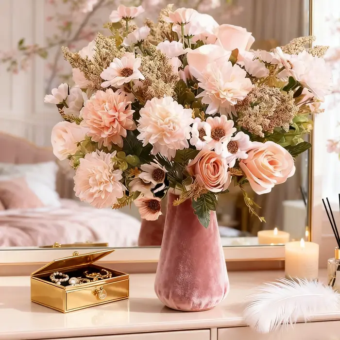 Bouquet de roses artificielles pour la saint-valentin