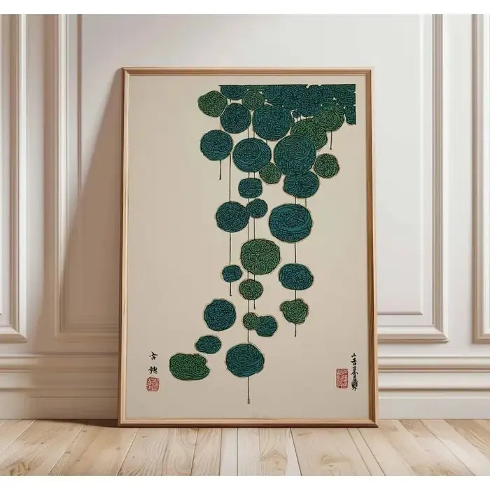 Impression d'art de lotus japonais