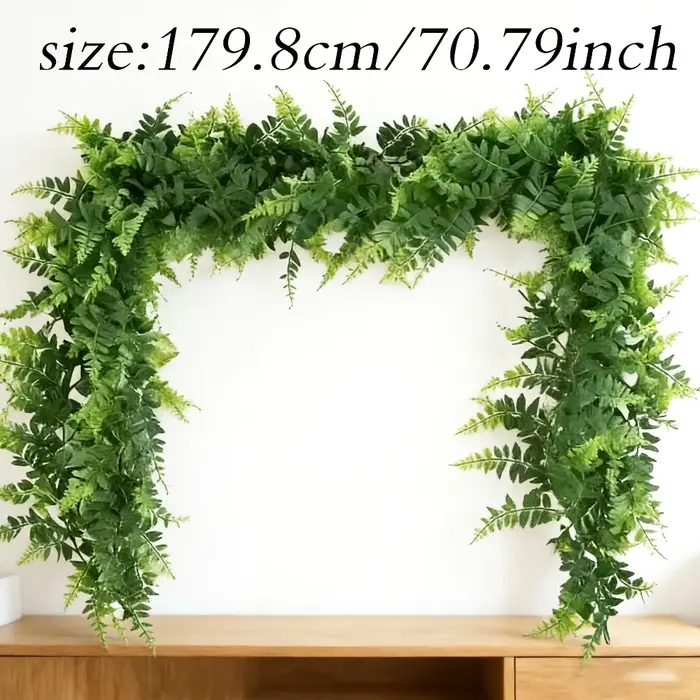 Feuilles de fougère persane artificielles de 1.8M, 2 pièces, plante de Simulation de vigne, hierre e