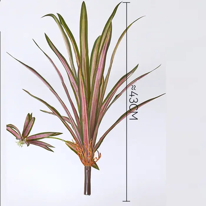Lot de 5 plantes artificielles Chlorophytum Comosum roses