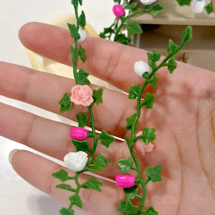 Mini-vigne de fleurs artificielles 1:12 pour maison de poupée