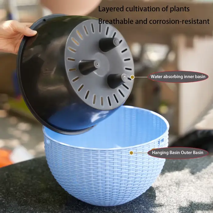 Pot de fleurs suspendu en plastique