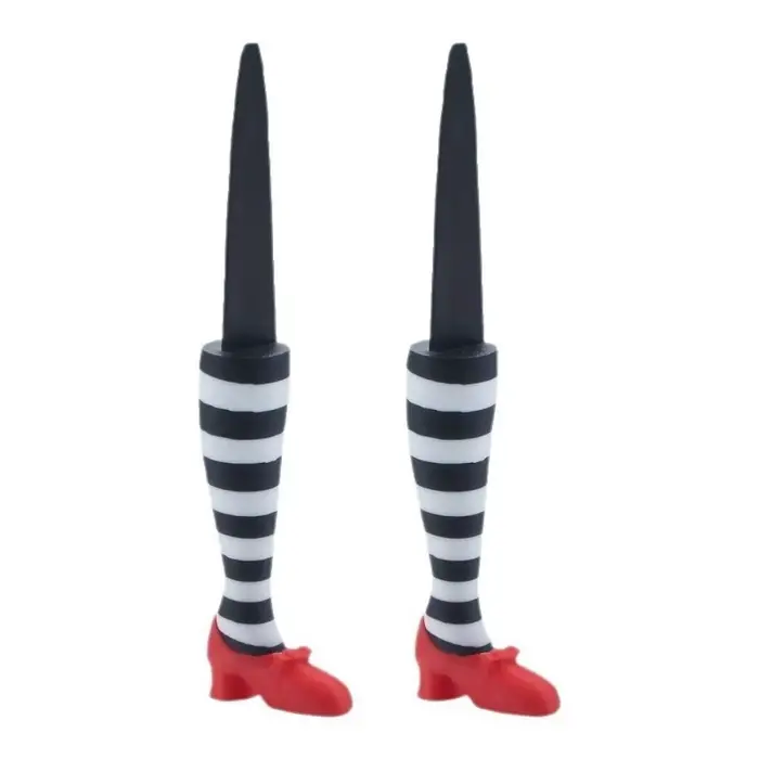 Décoration de pot de fleurs amusante et imperméable en forme de jambe de sorcière, en plastique, rés