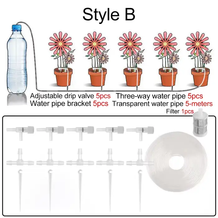 Ensemble d'égouttement automatique pour plantes en pot, débit de gouttelette d'eau réglable, adapté 