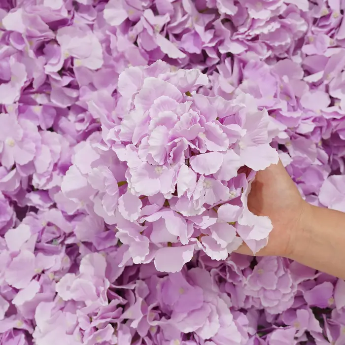15 pièces/lot 18CM 54 pétales grandes têtes florales d'hortensia fleurs artificielles maison bricolage décoration de jardin de mariage faux flotteurs mur fête