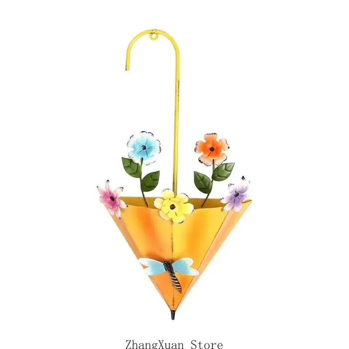 Porte-panier fleurs en métal avec cadre ouvert à boucle supérieure, pour jardin, porche, balcon, int
