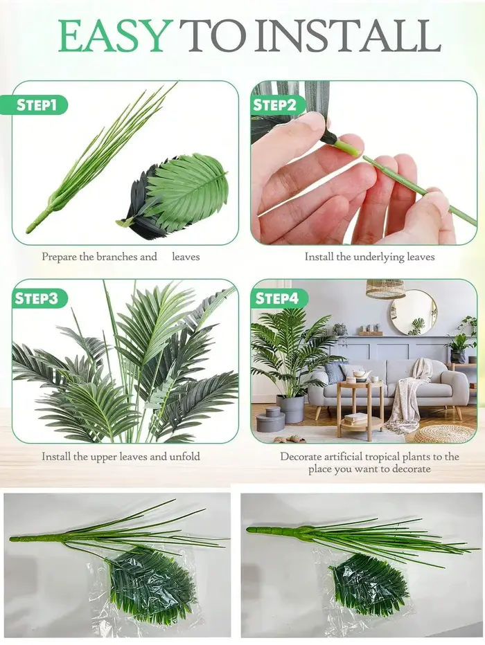 Grande plante artificielle de palmier Areca en Pot