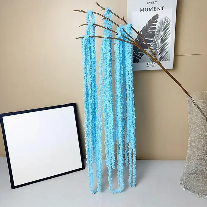 Fil de plante artificielle suspendue multicolore, Amaranthus, ornement suspendu, longs pompons, acce