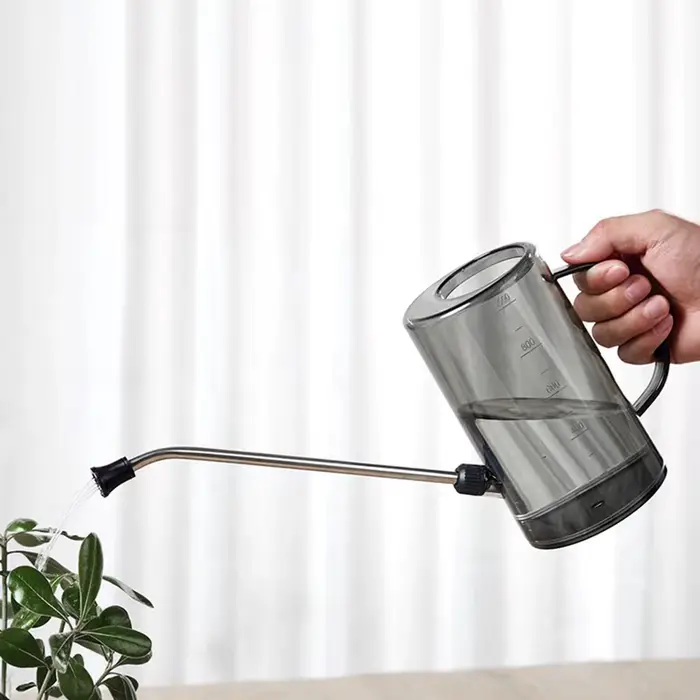 Arrosoir 2L avec longue bouche, outil de jardinage de fleurs portable pour intérieur et extérieur, bureau, bonsaï de fleurs, plantes de maison, Pot d'arrosage