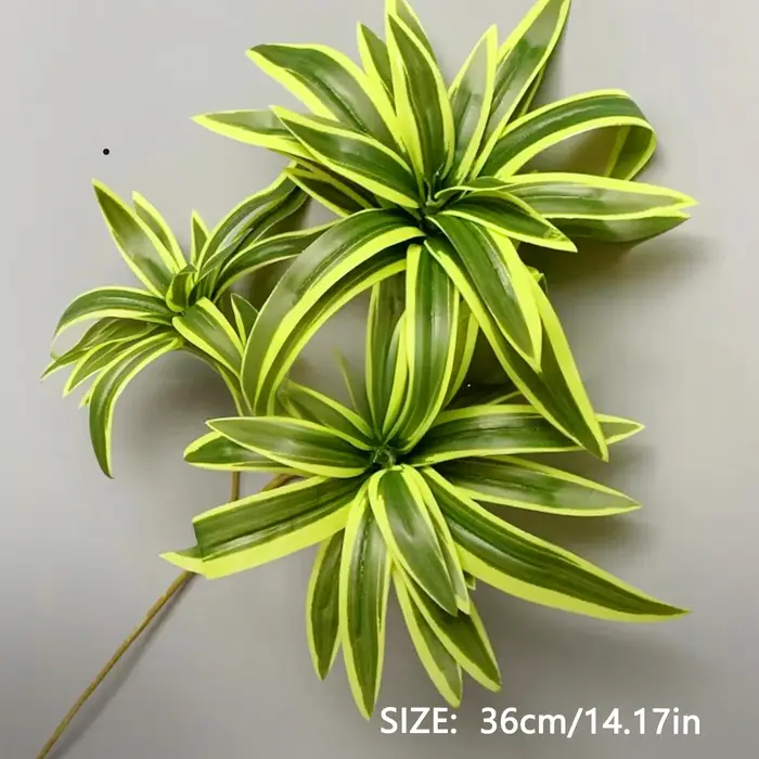 Palmier artificiel en plastique, branches de bambou, plantes tropicales en pot, fausse herbe pour la
