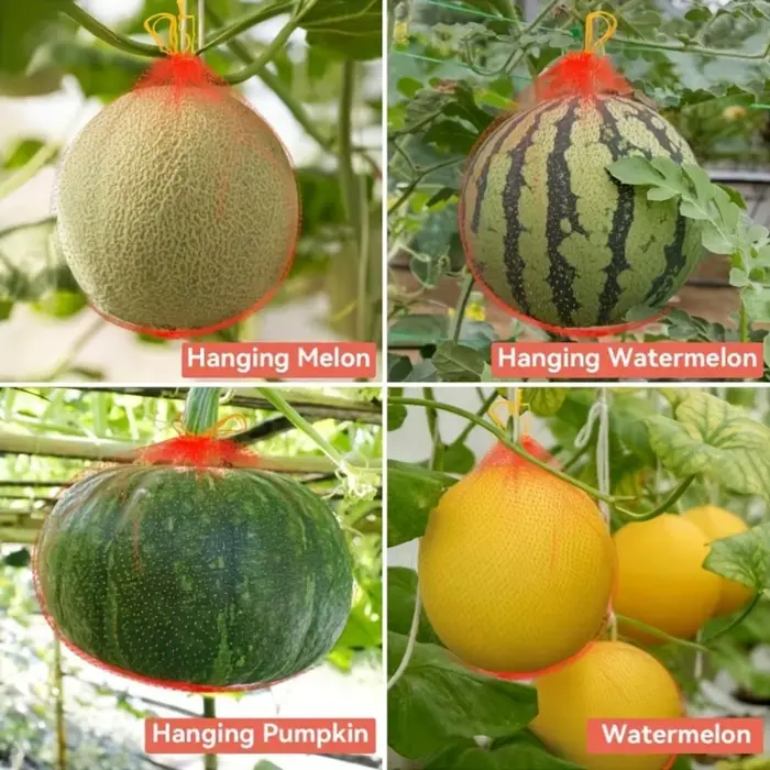 Filet de jardinage robuste en plastique (20/50/100 pièces) pour melons et pastèques