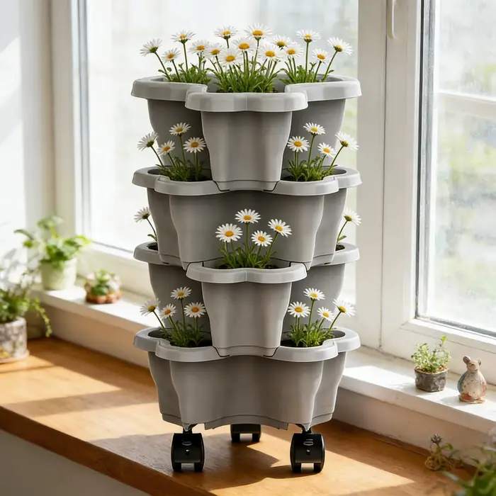 Jardinière à fraises empilable à 4/5 niveaux