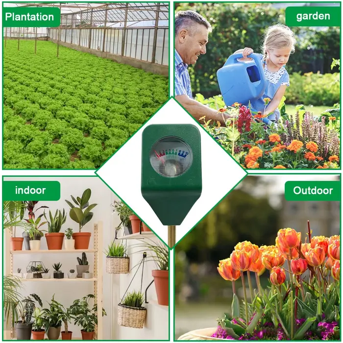 Testeur d'humidité du sol, humidimètre, détecteur, outil de test pour plantes de jardin et fleurs, analyseur de sol pour plantes en pot d'intérieur et plantation