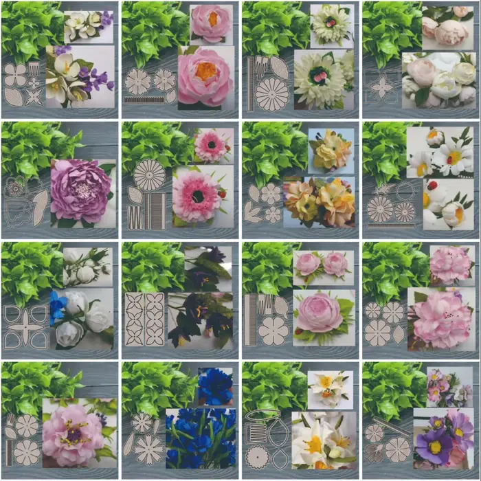 Cadre de feuilles florales en métal