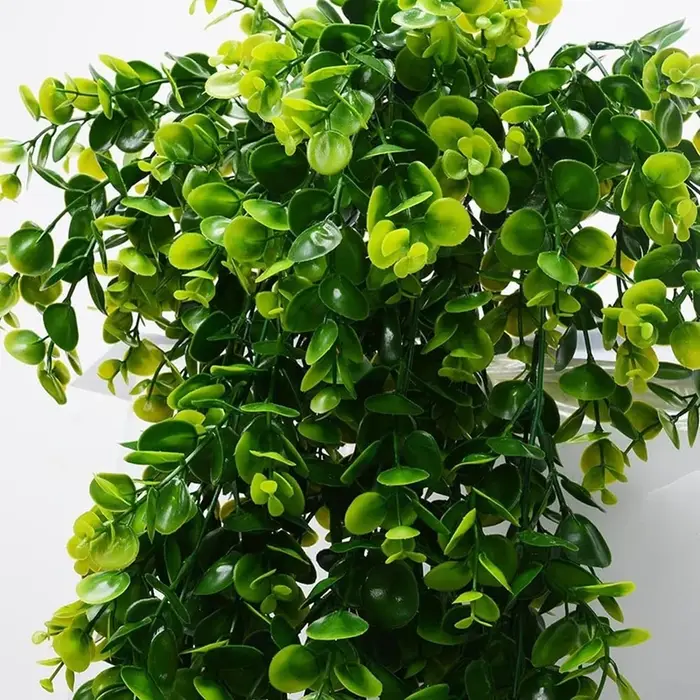1 pièces artificielle 5 fourchettes rotin Eucalyptus tenture murale Simulation verdure fausses plantes suspendues vigne bricolage maison décoration extérieure plante