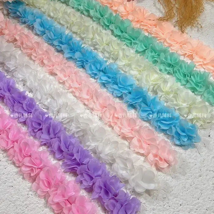 Ruban de dentelle en mousseline de soie