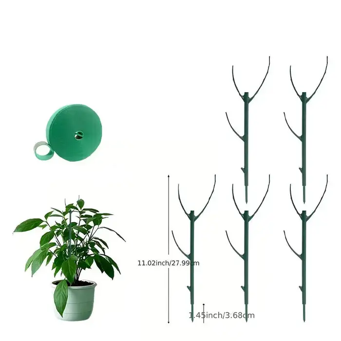 Ensemble de supports pour plantes, poteaux hauts empilables avec attaches, supporte les tiges des plantes grimpantes, supports de jardinage extérieurs durables