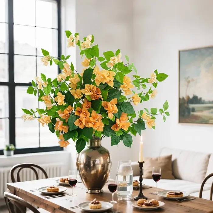 Bougainvillea artificielle florale à longue tige plantes