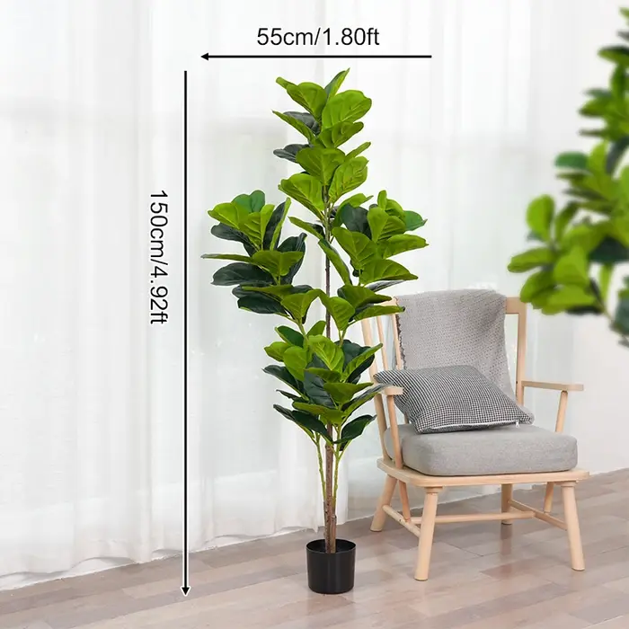 Plantes de sol artificielles au toucher réaliste avec pot