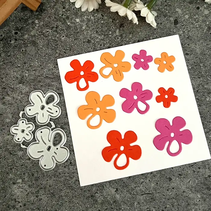 Matrices de découpe en métal avec bordure en dentelle de fleur