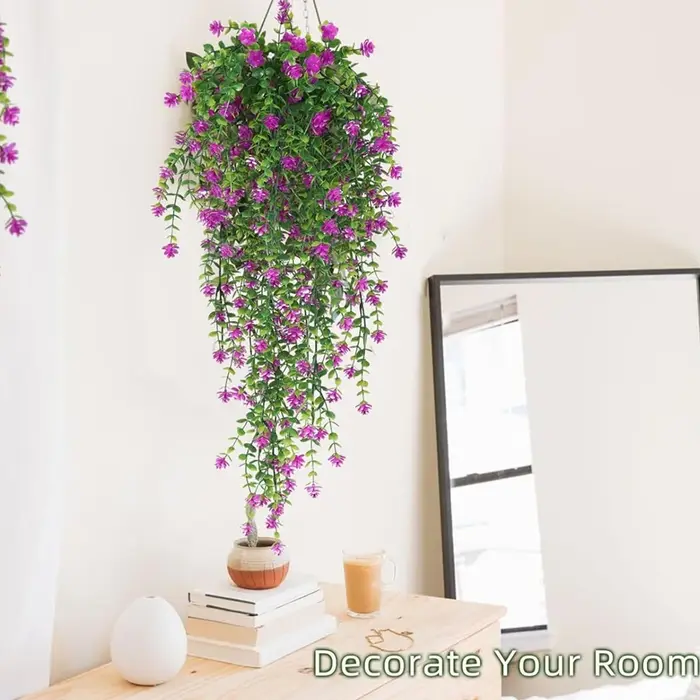 Plantes artificielles en plastique Eucalyptus camélia mariage saint valentin extérieur jardin maison