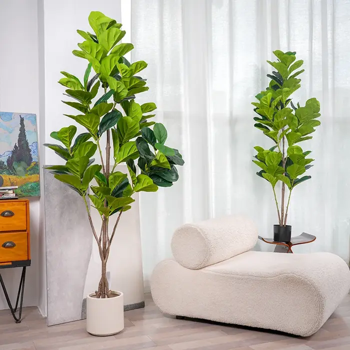 Plantes de sol artificielles au toucher réaliste avec pot