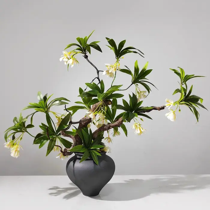 Plantes artificielles avec vase, fleurs artificielles pour la maison et le bureau, arbre artificiel,