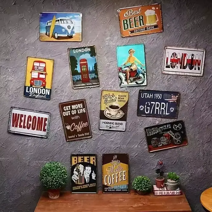 (Peinture sur métal 2D) Art mural