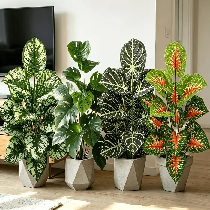 Ensemble de 4 plantes artificielles