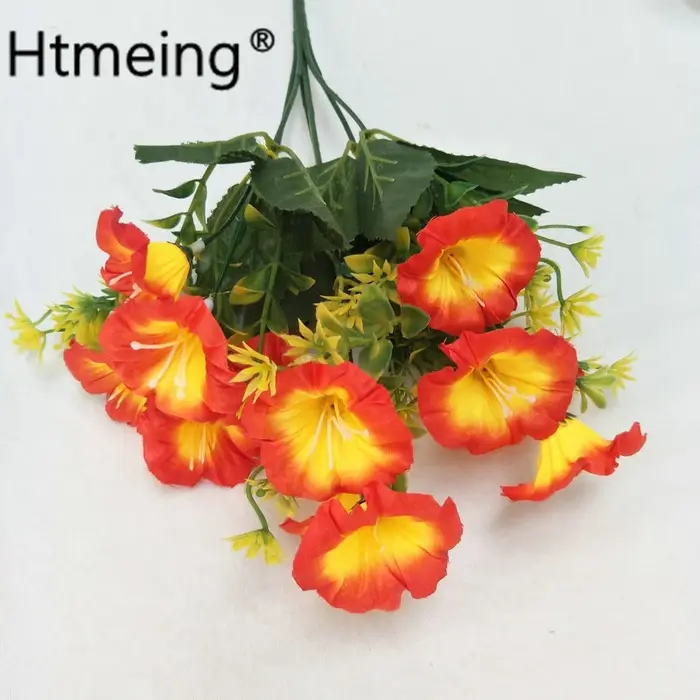 Fleurs artificielles séchées pour la décoration de la maison, fausse fleur de gloire du matin, fauss