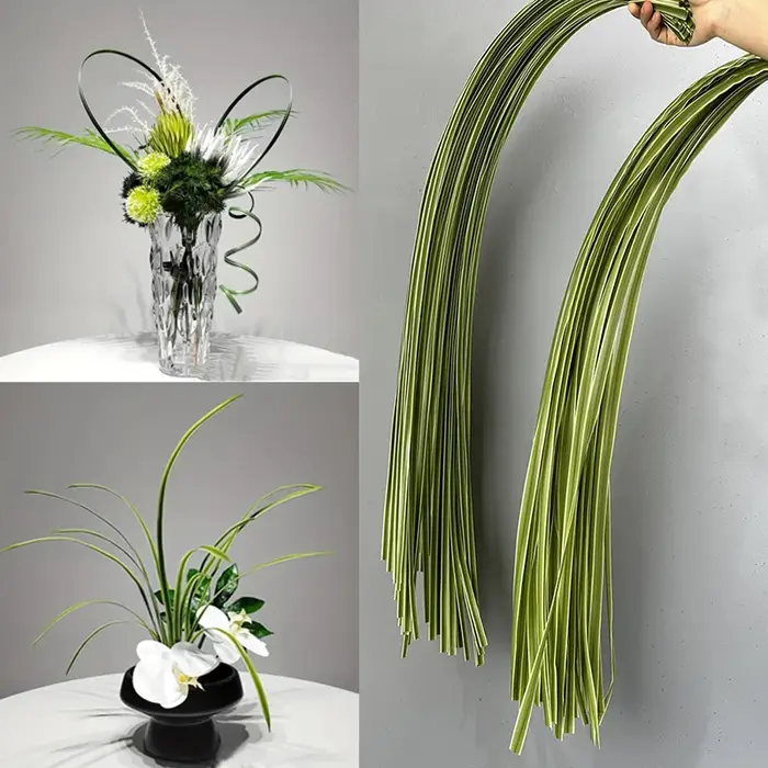 Tige de fleur verte foncée artificielle, 5 pièces, matériel Floral, accessoires de tige de fil faits à la main pour la décoration de la maison et du mariage
