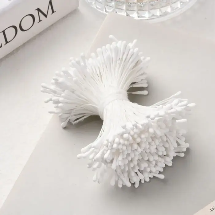 400 Pièces DIY Gouttes d'eau artificielles faites à la main en plastique 6CM, pistils de pêche, acce