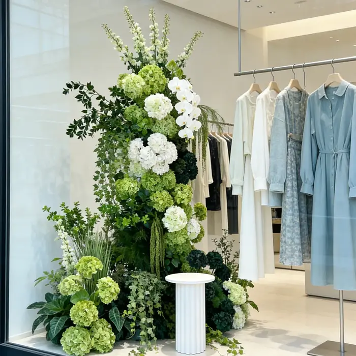 Plantes d'hortensias verts artificiels pour arrangements floraux