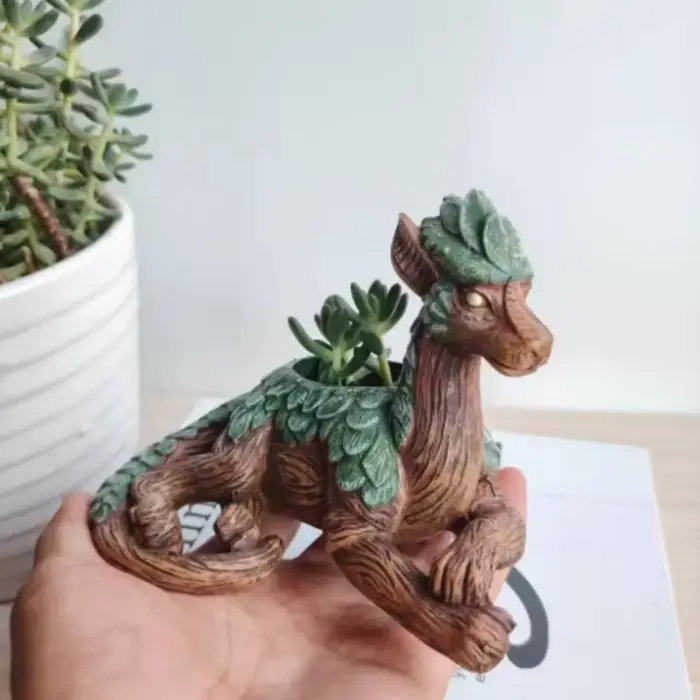 Pot de fleurs créatif en résine Dragon Tree