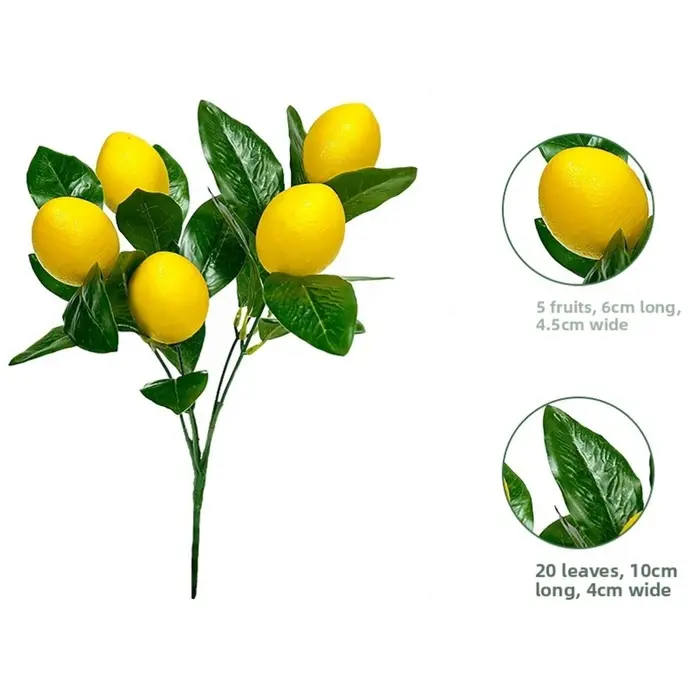 Branches de citrons artificiels 35x20cm